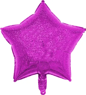 Image de Ballon en plastique étoile, rose (scintillant), env. 45 cm