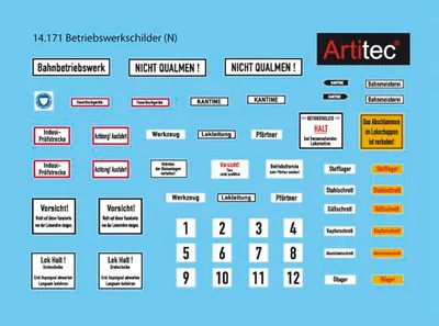 Produktbild von Artitec 14.171 - 1/160 / N Betriebswerkschilder - Neu