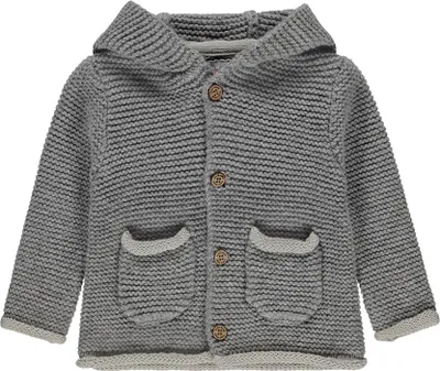Produktbild von Mädchen-Strickjacke mit Kapuze, grau, Kanz