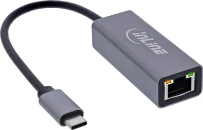 Immagine prodotto di Cavo adattatore di rete InLine® USB 3.2, da USB-C a rete RJ45 Gigabit
