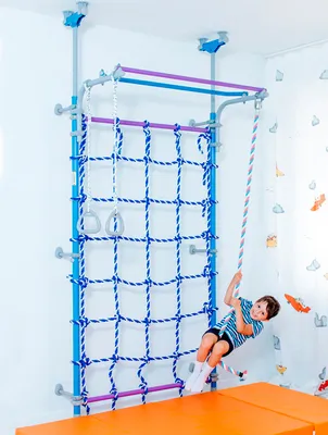 Produktbild von Kletternetz Wallbarz Nets | Klettergerüst indoor | Kletterwand Reck 100 kg für kinder