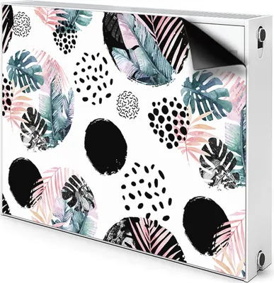 Produktbild von Magnet Heizkörperverkleidung Heizkörper-Abdeckung Heizung Heizkörper 90x60 cm  - Abstraktion, Blätter