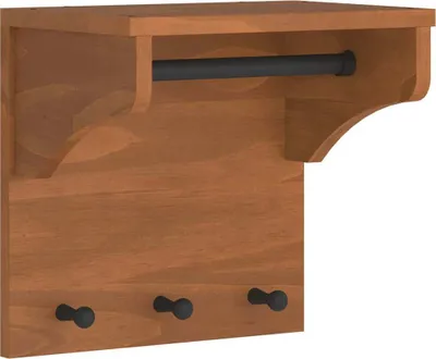 Obrázok produktu pre Nástenný vešiak na kabáty SANDNES 43x30x42 cm borovicový masív