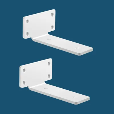 Immagine prodotto di Set di 2 supporti a parete per mensole, 15 cm, colore bianco