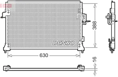 Produktbild von DENSO DCN14005 Kondensator Klimaanlage Klimakondensator für LAND ROVER Discovery II (L318)
