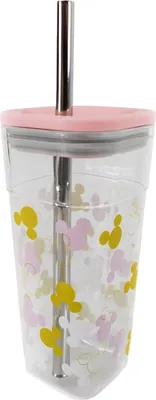 Image de Disney Minnie Mouse Gobelet 540ml avec paille en acier inoxydable & couvercle