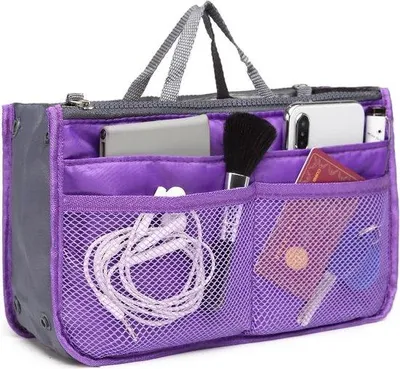 Produktbild von Reiseorganizer Damen Kosmetikbeutel Groß Lila Mit Mehreren Fächern