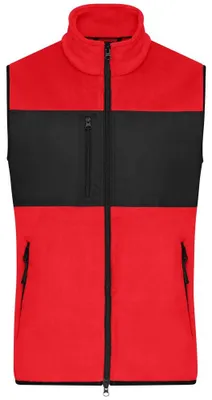 Produktbild von James and Nicholson - Weste für Herren LT2619 (M) (Rot/Schwarz)