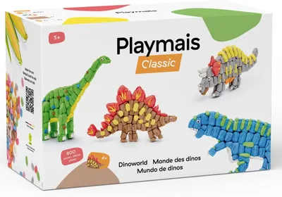Produktbild von PlayMais Bastel Kreativität Bastelset Classic 800 Dinoworld ab 5 Jahren 160959