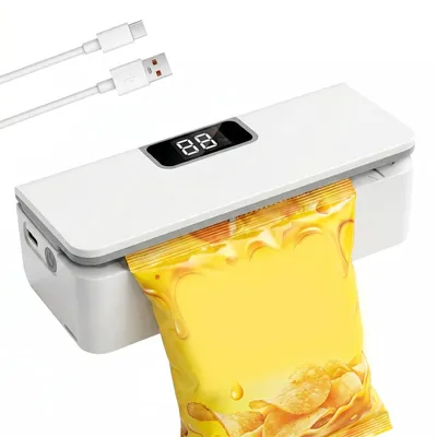 Mini-Zakverzegelaar, 2-in-1, 8 Temperaturstufen, LED, magnetisch