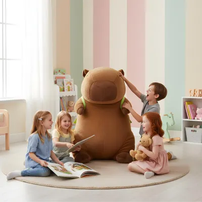 Produktbild von Großes Maskottchen Plüsch-Kissen Spielzeug Capybara 100 cm