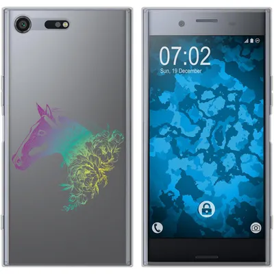 Produktbild von PhoneNatic Case kompatibel mit Sony Xperia XZ Premium Silikon-Hülle Floral Pferd M5-4