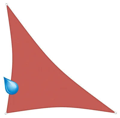 Produktbild von sunprotect 83287 wasserabweisend Sonnensegel Hydro, 5 x 5 x 7 m, 90° Grad Dreieck, wasserabweisend, rost-rot