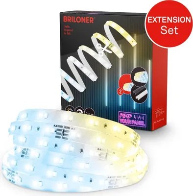 Produktbild von Briloner Pimp your Panel LED Strip, Erweiterungsset CCT, Pimp your Panel, Kürzbar, Selbstklebend, Weiß, 260 x 1 cm