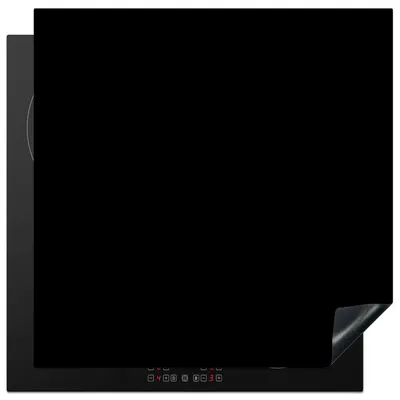 Obrázek produktu pro KitchenYeah® Krycí deska na sporák černá - jednobarevná, 78x78cm, dekorace do kuchyně, keramický kryt varné desky, krycí deska na varnou desku