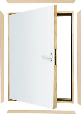 Produktbild von Fakro Kniestocktür/Drempeltür DWK 690 x 990 x 110 mm Fichte Kiefer CPL weiß