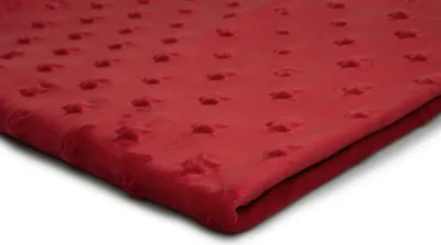 Obrázok produktu pre Minkee Fleece Knit s reliéfom hviezdy Červená 50 x 155 cm