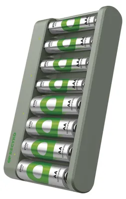 Nabíječka baterií GP Eco E821 + 4× AA 2100 + 4× AAA 850