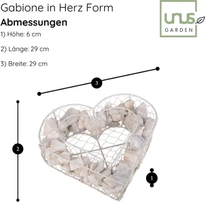 Produktbild von UNUS® Herzgitter Herz Deko Allerheiligen Grabschmuck Grabgestaltung Dekoration