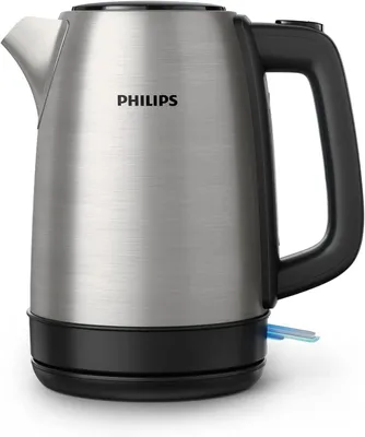 Produktbild von Philips Daily Collection HD9350/91 - 1,7 l - 2200 W - Schwarz - Edelstahl - Polypropylen (PP) - Edelstahl - Wasserstandsanzeige - Drahtlos