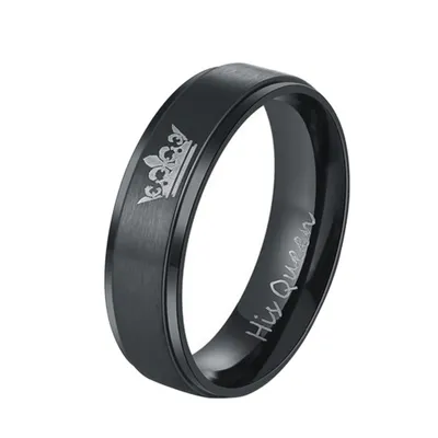Produktbild von Titanstahl Seine Königin Ihr König Krone Paar Ring Valentinstag Schmuck Geschenk