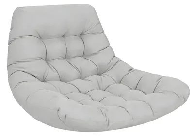 Immagine prodotto di Cuscino per sedia a dondolo, imbottitura in cotone spesso, tessuto resistente ai raggi UV, colore grigio