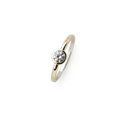Produktbild von Xenox XS7279G Ring Damen Zarge Zirkonia Ø 4,5 mm Silber 18k Vergoldet Gr. 50