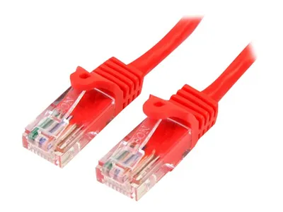 Produktbild von StarTech.com 3m Cat5e RJ45 UTP Netzwerkkabel Snagless - Cat 5e Patchkabel - Rot, 3 m, Cat5e, U/UTP (UTP), RJ-45, RJ-45, Rot