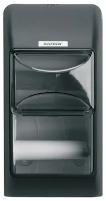 Produktbild von Katrin 104452, Rollen-Toilettenpapierspender, Schwarz, Kunststoff, 145 mm, 145 mm, 300 mm