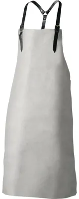 Productafbeelding van Borstlap schort, model Knut L, afmetingen ca. 100 x 80 cm, grijs, gespleten leer, merk FELDTMANN
