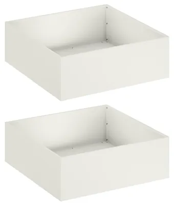 Immagine prodotto di vidaXL Vasi da giardino, confezione da 2, bianchi, 40 x 40 x 20 cm