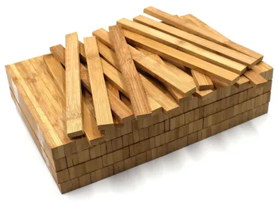 Obrázek produktu pro Bambusové latky, rozměry 17x7x200 mm - 80 kusů, vhodné pro tvoření a dekorace