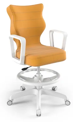 Obrázok produktu pre Kreslo Norm pre mládež, biela farba, čalúnené velvetom, veľkosť 35, model 5 WK+P