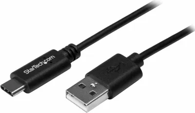 Produktbild von StarTech.com USB-A auf USB-C Kabel 0,5 m, USB 2.0, 3A, Schwarz