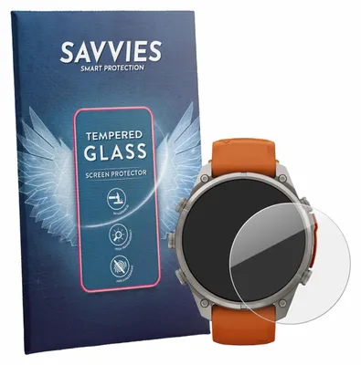 Produktbild von Savvies Schutzglas für Garmin Fenix 9 Pro (47 mm) Displayschutz 9H Glas klar transparent