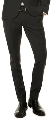 Produktbild von Slim Fit - Herren Flatfront Hose in Schwarz oder Dunkelblau, Elio (133001/142000), Größe:46, Farbe:Schwarz(99)