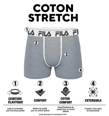 Produktbild von Fila Herren Boxer FI/1BCX4/FU5040 Boxershorts, N, L