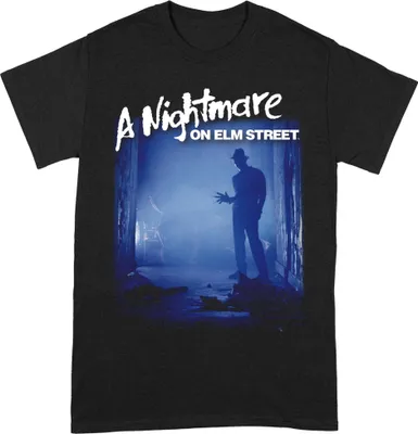 Immagine prodotto di Nightmare On Elm Street - Maglietta "Freddy Is Waiting" per uomo/donna Unisex BI118 (S) (Nero/Blu/Bianco)
