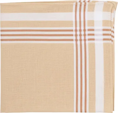 Produktbild von Tiseco Damen Taschentücher Set - Handgefertigt 30x30 cm - 100% Baumwolle - 6 Stück - Indiantan