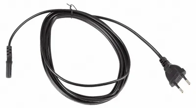 Produktbild von Netzkabel 3 m Eurostecker 300SW C7 auf 2-pin Euro Doppelbuchse schwarz