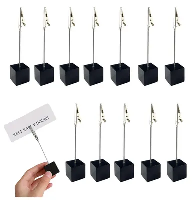 Produktbild von TRANKIELO® - 22 Tischkartenhalter - Holzclip für Notizen - Langlebig und vielseitig einsetzbar - Für Büro und Veranstaltungen