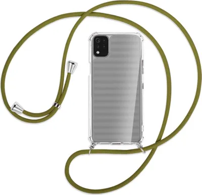 Produktbild von Handykette Backcover-Schutzhülle mit Band (Metall silberfarben) für LG K42 LM-K420 - khaki