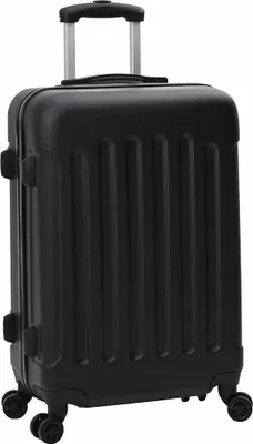 Image de vidaXL Valise avec serrure 3 pcs noir 50 x 31 x 78 cm ABS plastique