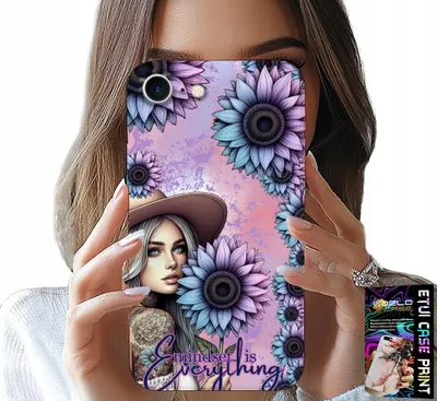Produktbild von Etui Do Iphone 17E - Kobieta W Słonecznikach, Kobiece Wzory