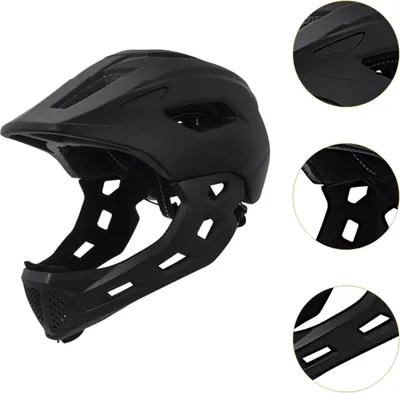Produktbild von Fahrradhelme, verstellbar 52-56 cm, abnehmbarer Kinder-Integralhelm, Radhelm, Radfahren Schutzhelm, mit Rücklicht, für Jungen & Mädchen