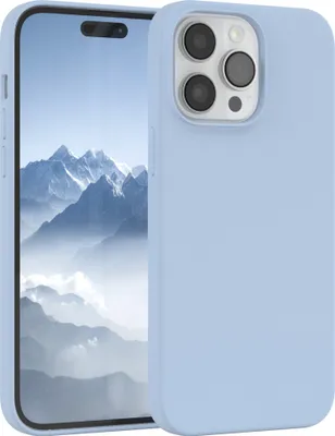 Produktbild von EAZY CASE Silikonhülle für Apple iPhone 14 Pro Max Silikon Backcover Schutz in Blau