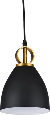 Produktbild von GTV - Deckenlampe KERALA | Hängelampe ?16cm Wohnzimmerlampe Esstisch Esszimmerlampe E27 | Deckenleuchte für Wohnzimmer, Küche, Esszimmer | Lampenschirm aus Metall | Schwarz
