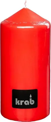 Obrázek produktu pro Krab - válcová svíčka 70 × 150 mm, červená