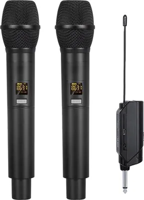 Produktbild von E-Lektron U-2 universal doppel Funkmikrofon System Set UHF mit mini Ansteck-Empfänger - EL173750
