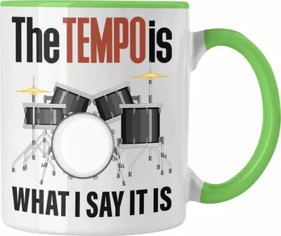 Produktbild von Trendation - Schlagzeuger Tasse Geschenk Grafik Schlagzeugspieler Geschenkidee Spruch Lustig (Grün)